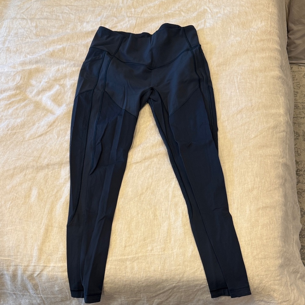 Navy lululemon leggings with pockets size 14